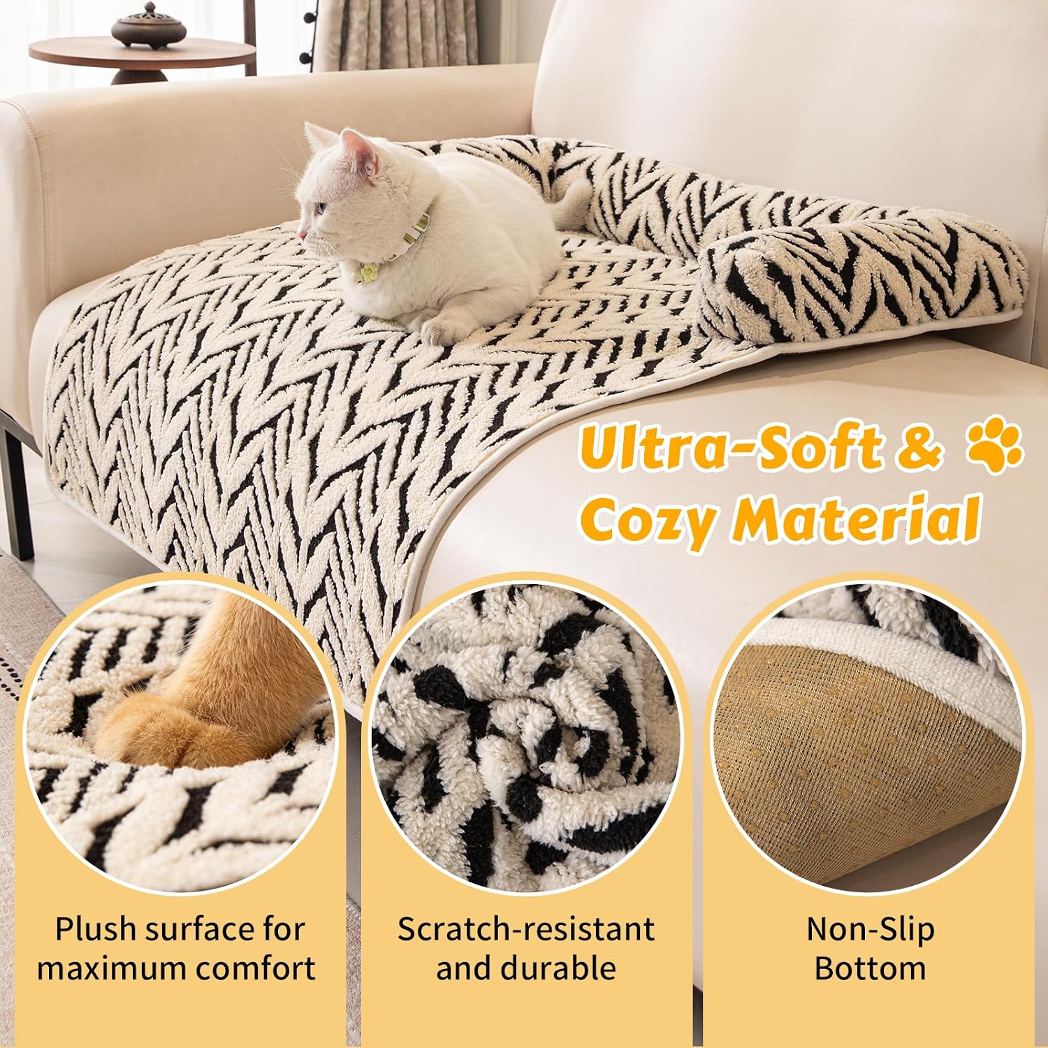 Calming Dog Bed with Neck Support — 31.5 × 23.6 in, Black