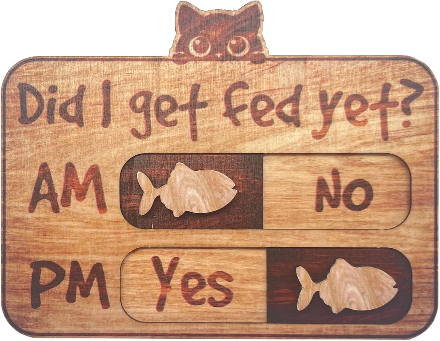 Feeding Reminder Fridge Magnet — 3.5 × 5.4 in, Wooden
