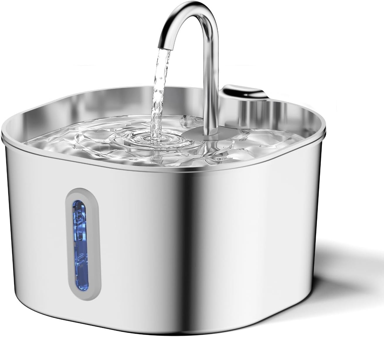 Stainless Steel Cat Water Fountain — 2.2 L, Automatic