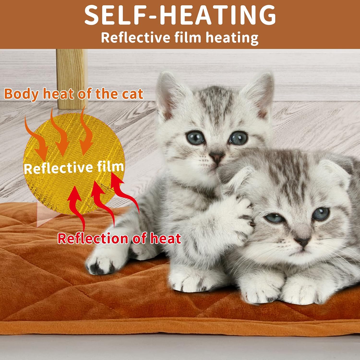 Self-Warming Cat Mat — Super Soft, Washable Thermal Pad
