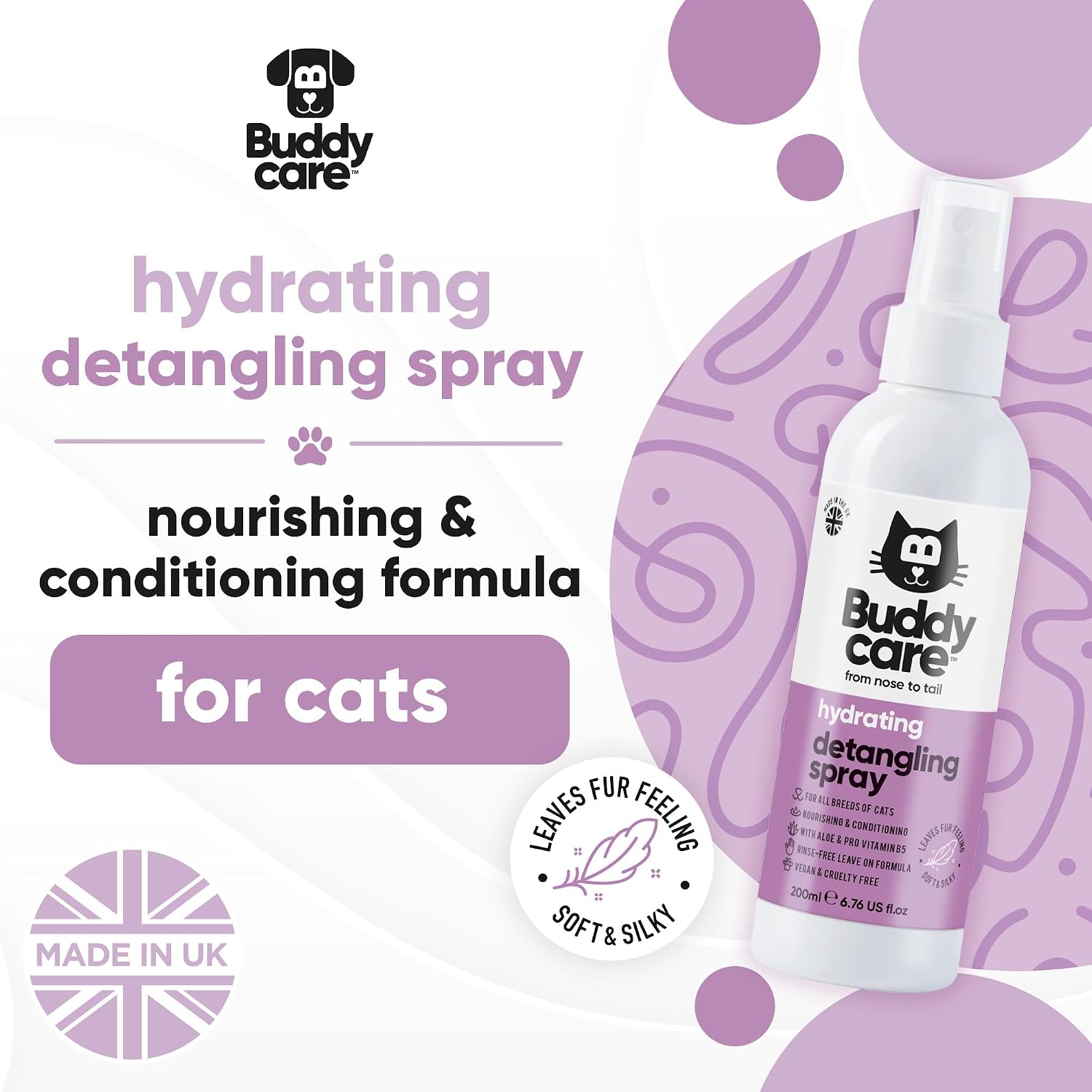 Detangling Spray for Cats — Matted Fur Remover, 100 ml