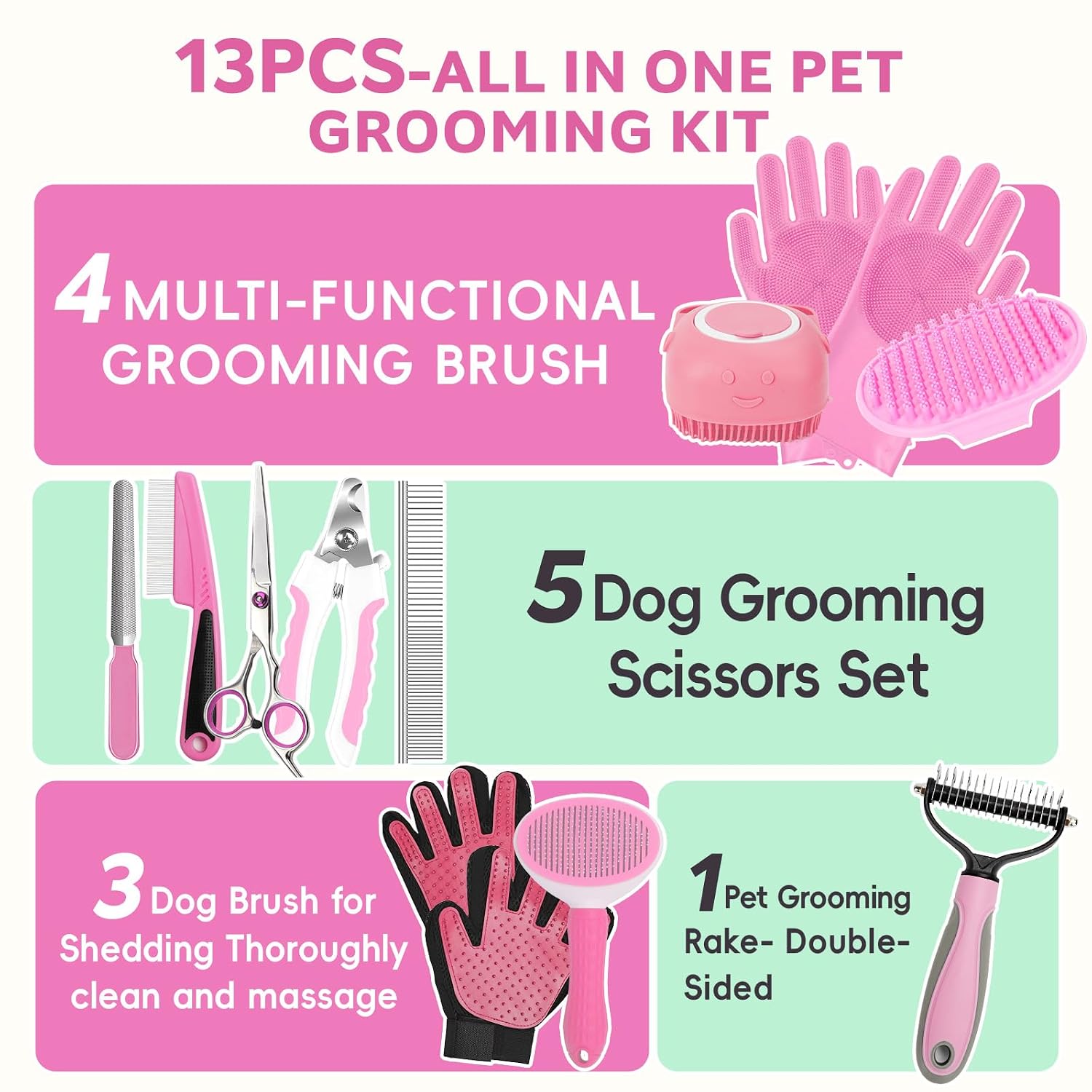 Grooming Kit — 13 Pieces with Nail Clipper and File