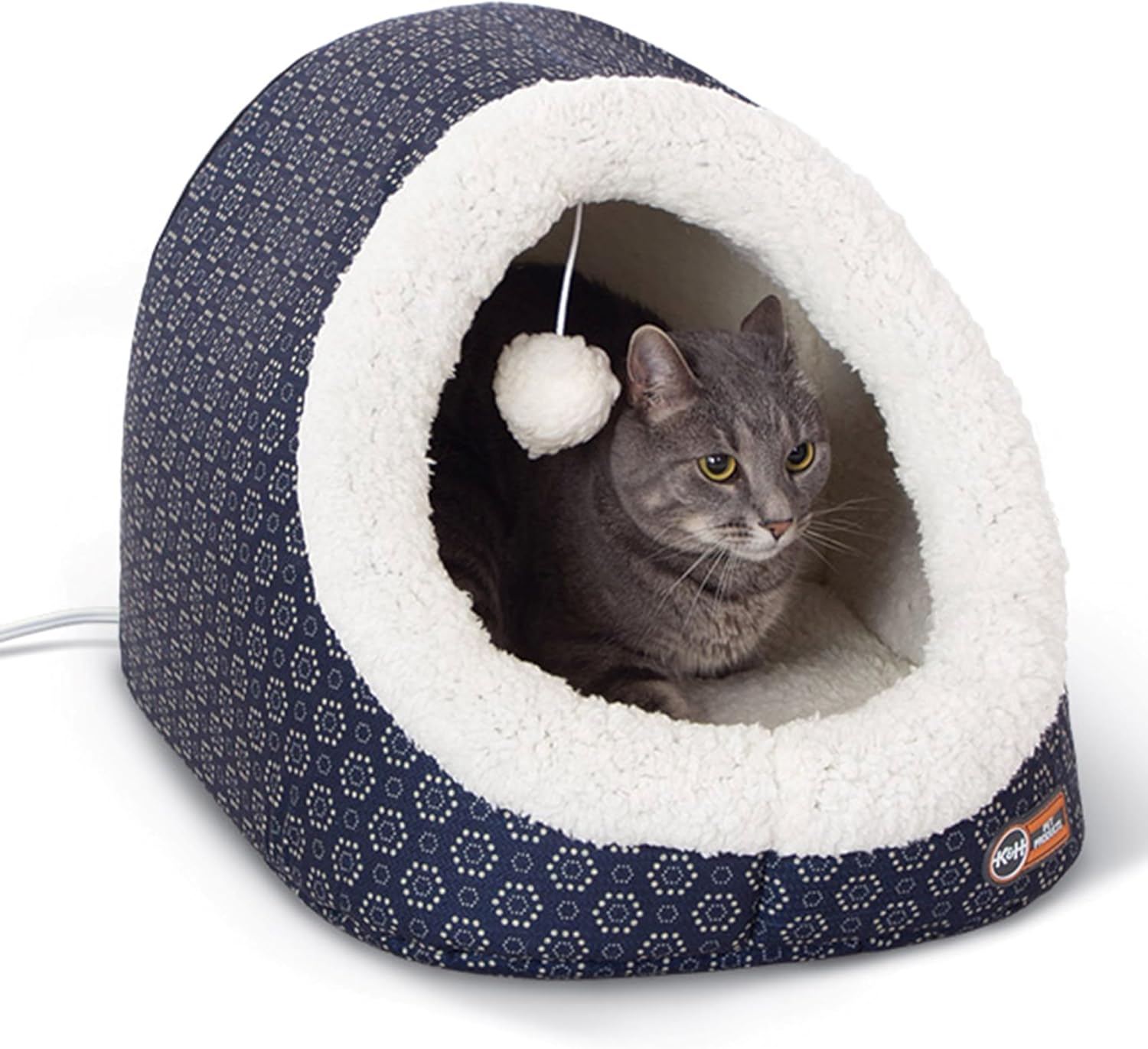 Heated Cat Cave Bed — 4 W, Removable Waterproof Cover