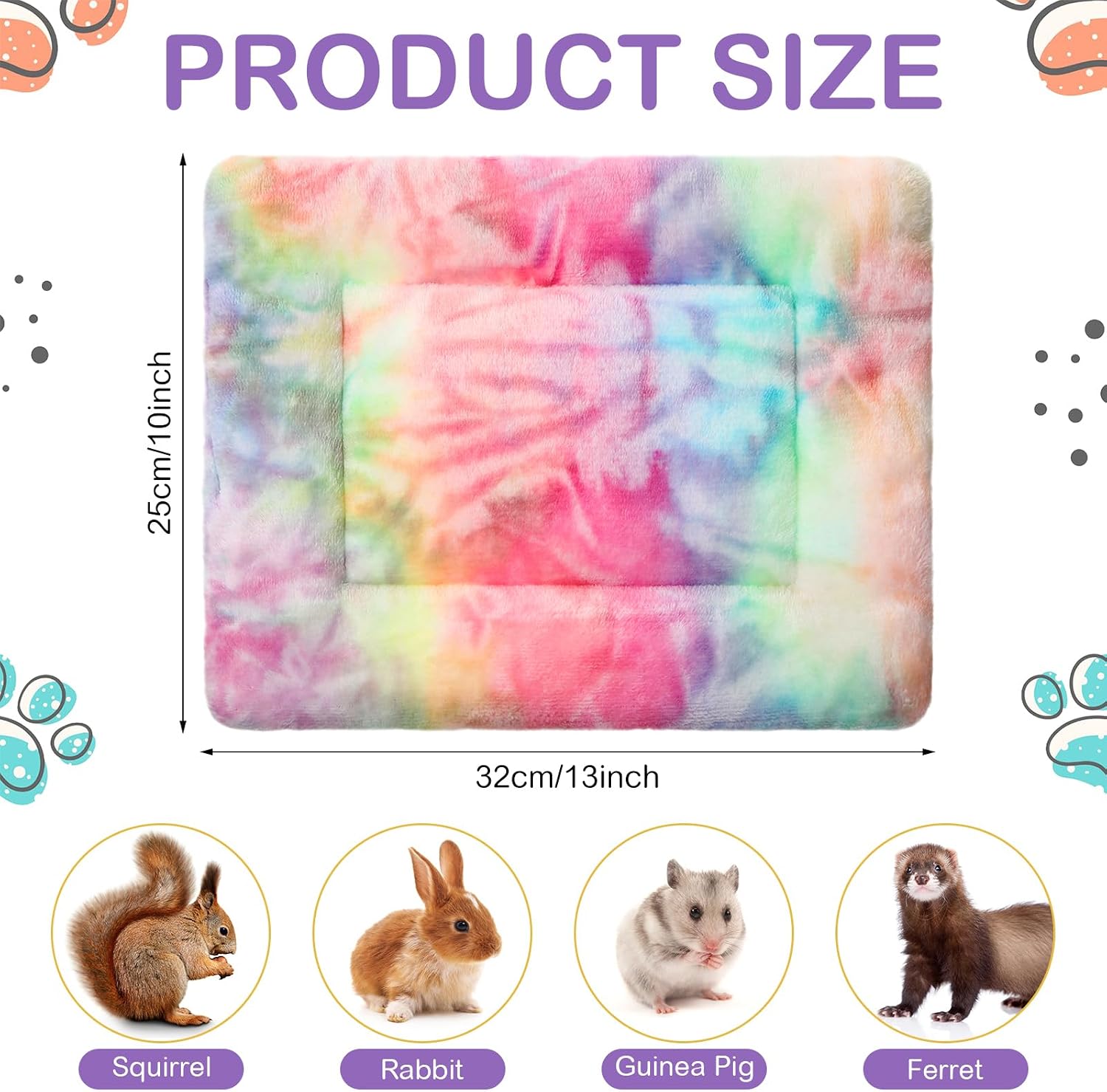 Waterproof Cage Liners — 4 Pack, Plush, for Small Animals